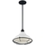 9 in. x 12 in. Pendant Fixture - White Shade - Black Finish Thumbnail