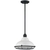 9 in. x 12 in. Pendant Fixture - White Shade - Black Finish Thumbnail