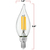 Natural Light - 250 Lumens - 3 Watt - 2400 Kelvin - AmberGlow LED Chandelier Bulb - 3.8 in. x 1.4 in. Thumbnail