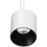 4539 Lumen Max - 40 Watt Max - 3500 Kelvin - 6 in. Wattage Selectable LED Pendant Light Fixture - Watts 20-30-40 - 36 Deg. Flood - White Finish - Black Baffle - 120-277 Volt - PLT PremiumSpec - PLT-90400