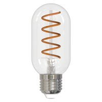 350 Lumens - 4 Watt - 2100 Kelvin - LED Radio Style Spiral Filament Bulb - 40 Watt Equal - Color Matched for Candle Glow - Clear - 120 Volt - Bulbrite 776518