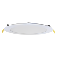 900 Lumen Max - 13 Watt Max - 4 in. Wattage and Color Selectable New Construction LED Downlight Fixture - Hardwire - Watts 8-10-13 - Kelvin 2700-3000-3500-4000-5000 - Round - White Trim - 90 CRI - 120-277 Volt - Halco 89168