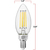 Natural Light - 500 Lumens - 4 Watt - 2400 Kelvin - AmberGlow LED Chandelier Bulb - 3.8 in. x 1.4 in. Thumbnail