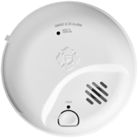 Smoke and Carbon Monoxide Alarm - Detects Fast Flaming Fires and/or CO Hazard - Ionization and Electrochemical Sensors - Battery Operated - 9 Volt Alkaline Battery - BRK 1046864