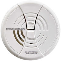 Carbon Monoxide Alarm - Detects CO Hazard - Electrochemical Sensor - Battery Operated - 9 Volt Alkaline Battery - BRK CO250B