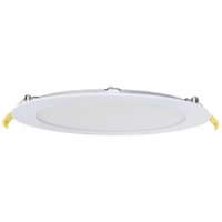 1100 Lumen Max - 15 Watt Max - 6 in. Selectable New Construction LED Downlight Fixture - Hardwire - Kelvin 2700-3000-3500-4000-5000 - 120 Watt Incandescent Equal - Round - White Trim - 90 CRI - 120-277 Volt - Halco 89169