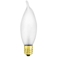 10 Watt - Frost - Bent Tip - Incandescent Chandelier Bulb - Candelabra Base - 120 Volt - Satco S3276