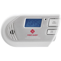 Explosive Gas and Carbon Monoxide Alarm - Detects Propane and Methane Gas and/or CO Hazard - Metal Oxide Explosive Gas and Electrochemical Sensors - Interconnectable - 120 Volt - Battery Backup - First Alert 1039760