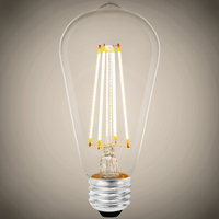 450 Lumens - 5 Watt - 4000 Kelvin - LED Edison Bulb - 5.4 in. x 2.5 in. - 40 Watt Equal - 95 CRI - 120 Volt - TCP FST19D4040E26SCL95