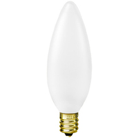 25 Watt - Frost - Straight Tip - Incandescent Chandelier Bulb - European Base - 120 Volt - Satco S3380