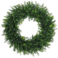 18 in. Boxwood Wreath - UV Resistant - Unlit - Indoor/Outdoor - PLT-20309