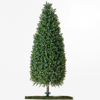 18 in. Boxwood Teardrop Bush - UV Resistant - 11 in. Stem - Indoor and Outdoor - PLT-20307