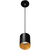 5 in. x 4 in. Wattage Selectable LED Pendant Fixture - Gold Baffle - Black Finish Thumbnail