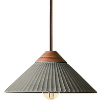 10 in. Pendant Fixture - Gray Finish - Uses (1) Incandescent or LED Bulb - Medium Base - 6.6 ft. Adjustable Cord - 120 Volt - Euri Lighting EIN-HL3DG-1100