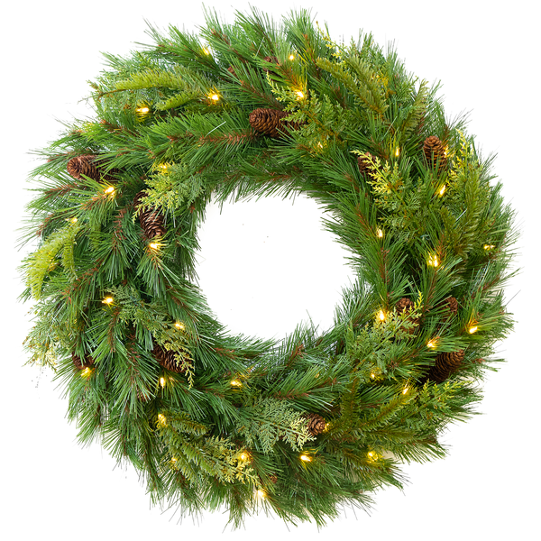 30 in. Mixed Cedar Wreath - PLT-20321