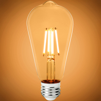 450 Lumens - 4.5 Watt - 2200 Kelvin - LED Edison Bulb - 5.5 in. x 2.5 in. - 40 Watt Equal - 120 Volt - PLT-12674