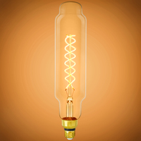 6 Watt - 2200 Kelvin - LED Oversized Vintage Light Bulb - 13 in. x 3 in. - 300 Lumens - Medium Base - Tinted - 120 Volt - PLTS-12105