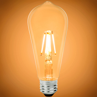 400 Lumens - 4.5 Watt - 2000 Kelvin - LED Edison Bulb - 5.38 in. x 2.38 in. - 40 Watt Equal - 120 Volt - Satco S9578