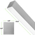 4 ft. Color Selectable Architectural LED Linear Fixture - Up/Down Light - 6200 Total Lumens - Silver Thumbnail