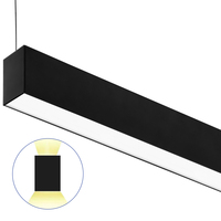 2 ft. Wattage and Color Selectable Architectural LED Linear Fixture with Diffuser Lens - Up/Down Light - 2300 Total Lumens - Black - Versa Series - Linkable - Watts 10-15-20 - Kelvin 3000-3500-4000 - 120-277 Volt - PLT PremiumSpec PLT-90427