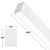 8 ft. Wattage and Color Selectable Architectural LED Linear Fixture with Diffuser Lens - Up/Down Light - 9200 Total Lumens - White Thumbnail