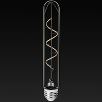 500 Lumens - 6 Watt - 2700 Kelvin - LED T9 Filament Tubular Bulb - Clear - Gray Filament - 40 Watt Equal - Soft White - Medium Base - 93 CRI - 120 Volt - Satco S11524