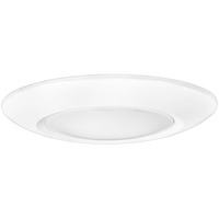 1100 Lumens - 14 Watt - 7 in. Color Selectable LED Surface Mount Downlight Fixture - Hardwire - Kelvin 2700-3000-3500-4000-5000 - 75 Watt Incandescent Equal - Round - White Trim - 90 CRI - 120 Volt - Bulbrite 773273