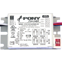 Selectable LED Driver - Dimmable - 16.8 Watt - 250-300-350-400mA Output Current - 120-277 Volt Input - 30-42 Volt Output - Works With Constant Current Products Only - Fulham PYCC-2U1UNV040S-20C