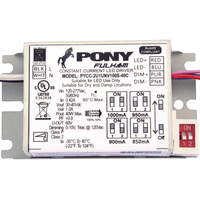 Selectable LED Driver - Dimmable - 40 Watt - 850-900-950-1000mA Output Current - 120-277 Volt Input - 30-40 Volt Output - Works With Constant Current Products Only - Fulham PYCC-2U1UNV100S-40C