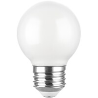 2 in. Dia. - LED G16.5 Globe Filament Bulb - 3 Watt - 25 Watt Equal - Warm White - Frosted Finish - 250 Lumens - 2700 Kelvin - Medium Base - 92 CRI - 120 Volt - PLT-13253