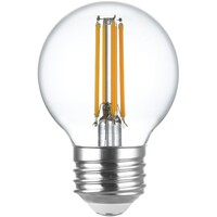 2 in. Dia. - LED G16.5 Globe Filament Bulb - 3.5 Watt - 40 Watt Equal - Warm White - 350 Lumens - 2700 Kelvin - Medium Base - 120 Volt - 92 CRI - PLT-13257