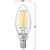Natural Light - 250 Lumens - 3 Watt - 2400 Kelvin - AmberGlow LED Chandelier Bulb - 4.0 in. x 1.4 in. Thumbnail