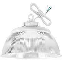 14,700 Lumens - 100 Watt - 4000 Kelvin - UFO LED High Bay Sensor Ready Light Fixture With Direct and Indirect Light - 250 Watt Metal Halide Equal - White Finish - 120-277 Volt - PLT-12707