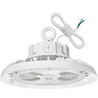 24,000 Lumen Max - 150 Watt Max - Wattage and Color Selectable UFO LED High Bay Fixture - Sensor Ready - Watts 100-120-150 - Kelvin 3500-4000-5000 - White Finish - 277-480 Volt - PLT-12748