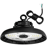 21,750 Lumen Max - 150 Watt Max - Wattage and Color Selectable UFO LED High Bay Light Fixture - Watts 100-120-150 - Kelvin 3000-4000-5000 - Black Finish - 120-277 Volt - PLT-13129