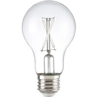 250 Lumens - 3 Watt - 3000 Kelvin - LED A19 Filament Bulb - Clear - White Filament - 25 Watt Equal - Medium Base - 90 CRI - 120 Volt - PLT-13403