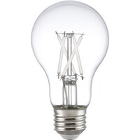 450 Lumens - 5 Watt - 3000 Kelvin - LED A19 Filament Bulb - Clear - White Filament - 40 Watt Equal - Medium Base - 90 CRI - 120 Volt - PLT-13405