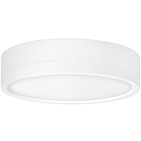 980 Lumens - 15 Watt - 7 in. Color Selectable LED Surface Mount Downlight Fixture with Emergency Backup - Hardwire - Kelvin 2700-3000-3500-4000-5000 - 60 Watt Incandescent Equal - Round - White Trim - 90 CRI - 120 Volt - PLT-12709