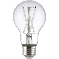 800 Lumens - 8.5 Watt - 5000 Kelvin - LED A19 Filament Bulb - Clear - White Filament - 60 Watt Equal - Medium Base - 90 CRI - 120 Volt - PLT-13407