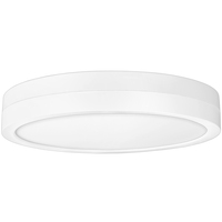 1517 Lumens - 22 Watt - 12 in. Color Selectable LED Surface Mount Downlight Fixture with Emergency Backup - Hardwire - Kelvin 2700-3000-3500-4000-5000 - 100 Incandescent Watt Equal - Round - White Trim - 90 CRI - 120 Volt - PLT-12710