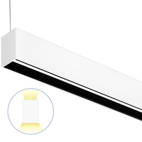 3 ft. Wattage and Color Selectable Architectural LED Linear Fixture with Deep Regressed Lens - Up/Down Light - 3450 Total Lumens - White - Versa Series -  Linkable - Watts 15-22.5-30 - Kelvin 3000-3500-4000 - 120-277 Volt - PLT PremiumSpec PLT-90442