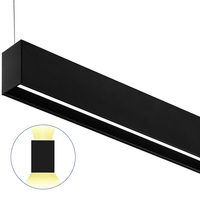 3 ft. Wattage and Color Selectable Architectural LED Linear Fixture with Deep Regressed Lens - Up/Down Light - 3200 Total Lumens - Black - Versa Series - Linkable - Watts 15-22.5-30 - Kelvin 3000-3500-4000 - 120-277 Volt - PLT PremiumSpec PLT-90443