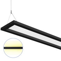 4 ft. Color Selectable Architectural LED Linear Fixture - Up/Down Light - 4900 Total Lumens - Black - Linkable - 40 Watt - Kelvin 3000-3500-4000 - 120-277 Volt - PLT PremiumSpec PLT-90453