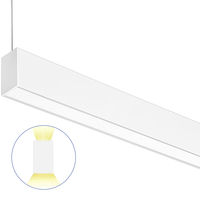 4 ft. Wattage and Color Selectable Architectural LED Linear Fixture with Diffuser Lens - Up/Down Light - 3900 Total Lumens - White - Versa Slim Series - Linkable - Watts 20-30-40 - Kelvin 3000-3500-4000 - 120-277 Volt - PLT PremiumSpec PLT-90446