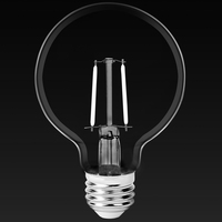 3.15 in. Dia. - LED G25 Globe Filament Bulb - 3.5 Watt - 40 Watt Equal - Warm White - Clear - White Filament - 350 Lumens - 2700 Kelvin - Medium Base - 90 CRI - 120 Volt - PLT-13421