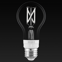 250 Lumens - 2.5 Watt - LED A19 Filament Bulb with 5 Selectable Color Temperature - Kelvin 2700-3000-3500-4000-5000 - Clear - White Filament - 25 Watt Equal - Medium Base - 120 Volt - PLT-13430