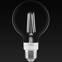 3.15 in. Dia. - LED G25 Globe Filament Bulb with 5 Selectable Color Temperature - 4.5 Watt - 60 Watt Equal - Kelvin 2700-3000-3500-4000-5000 - Clear - White Filament - 500 Lumens - Medium Base - 120 Volt - PLT-13436