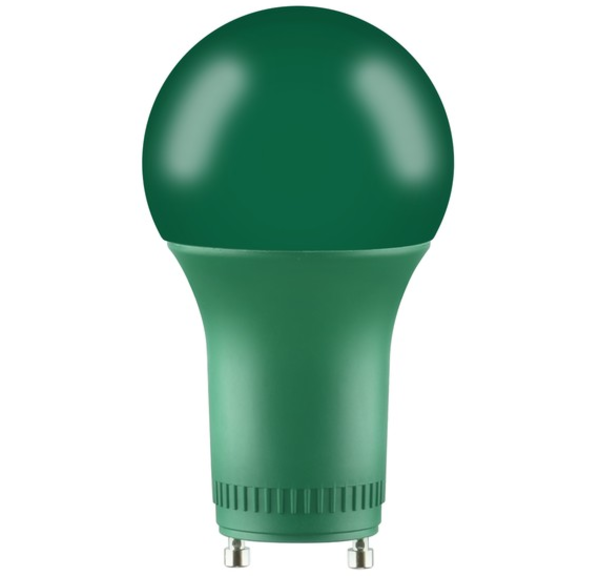 Temp - Green LED A19 Party Bulb - PLT-13573