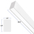 4 ft. Wattage and Color Selectable Architectural LED Linear Fixture with Diffuser Lens - Up/Down Light - 3900 Total Lumens - White Thumbnail