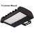 22,800 Lumen Max - 150 Watt Max - Wattage and Color Selectable LED Flood Light Fixture with Photocell Receptacle Thumbnail